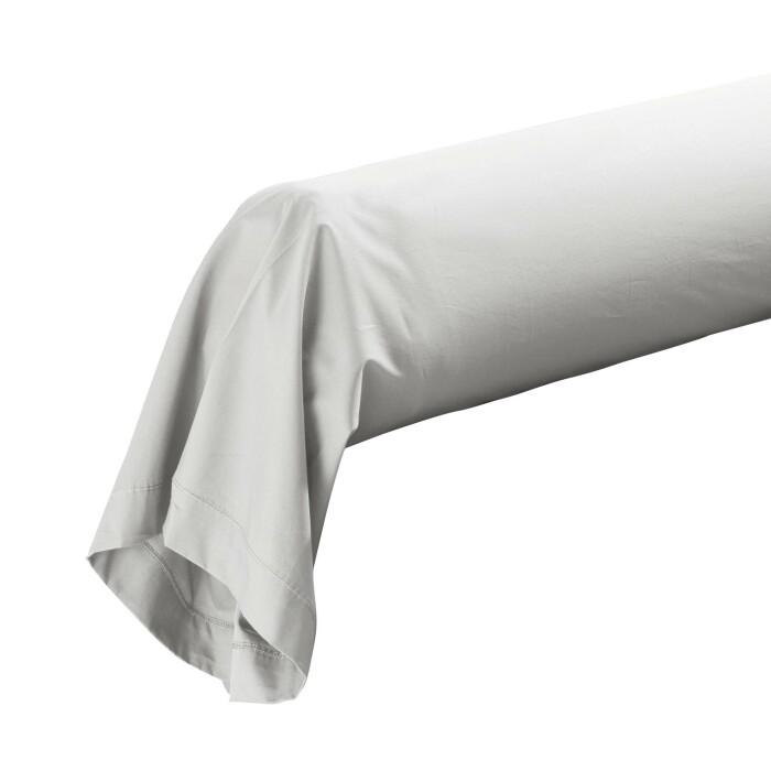TAIE TRAVERSIN 85X185CM PERCALE UNI 78 FILS BLANC