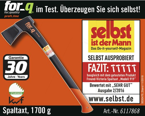 Kloofbijl voor_q profi_Line, 1700 g