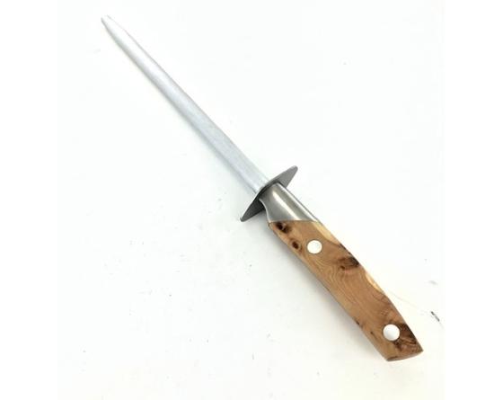 Fusil Rond 25 cm - Embase Forgée - Le Thiers par Goyon - Manche Genévrier Couteaux de cuisine professionnel