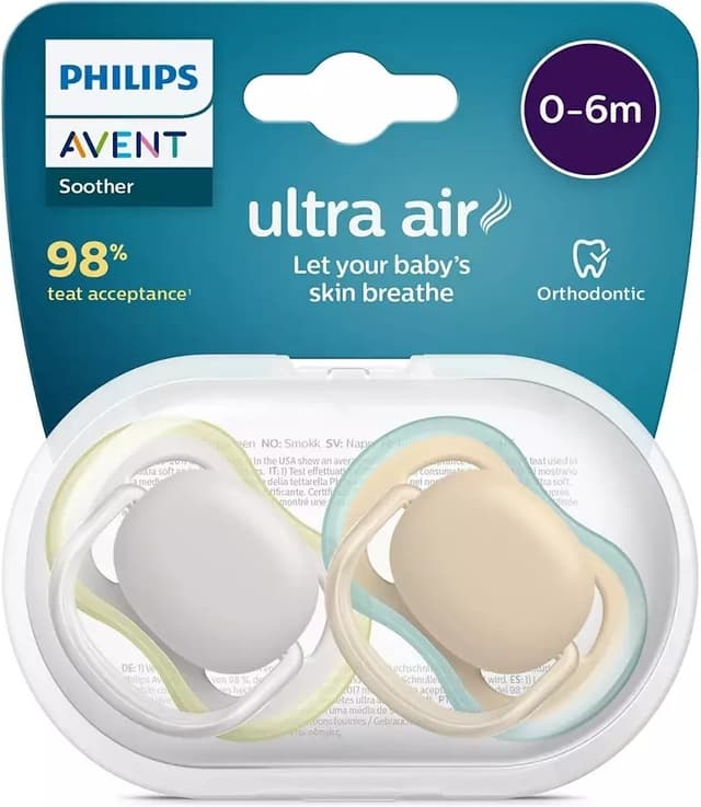 Philips Avent SCF349/01 Ultra Air-sutter 18 måneder+, 2 stk, beige