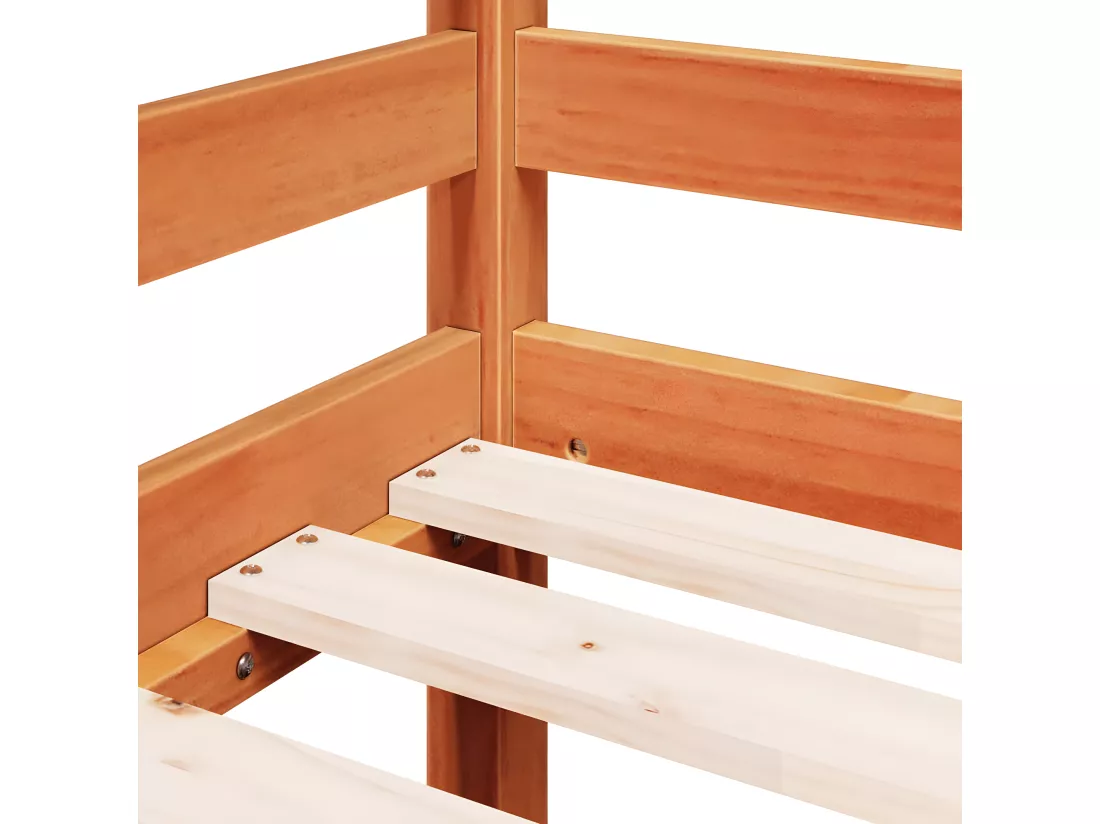 Lit mezzanine enfants avec échelle 80x200 cm bois pin massif