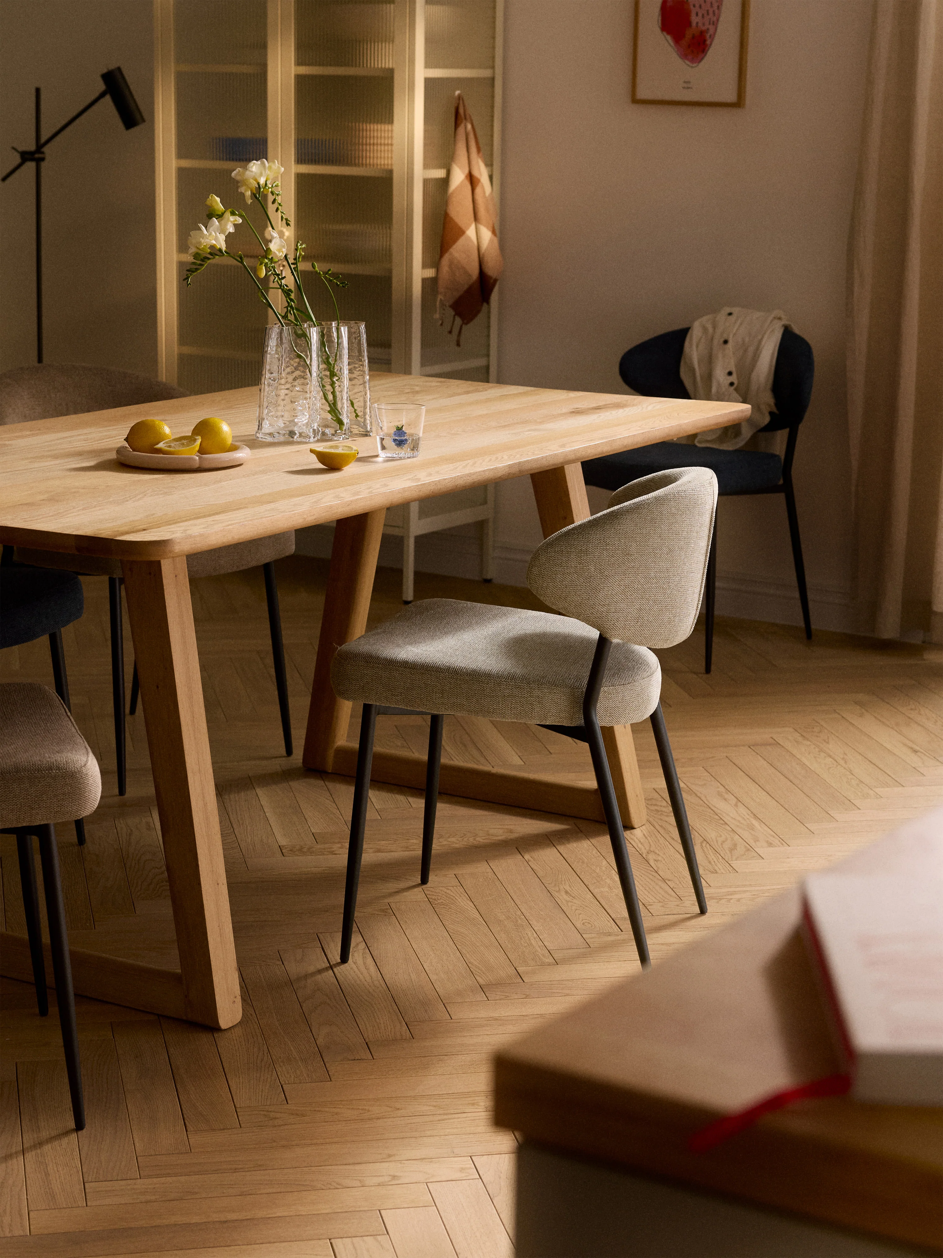 Gestoffeerde stoelen Adele, 2 stuks