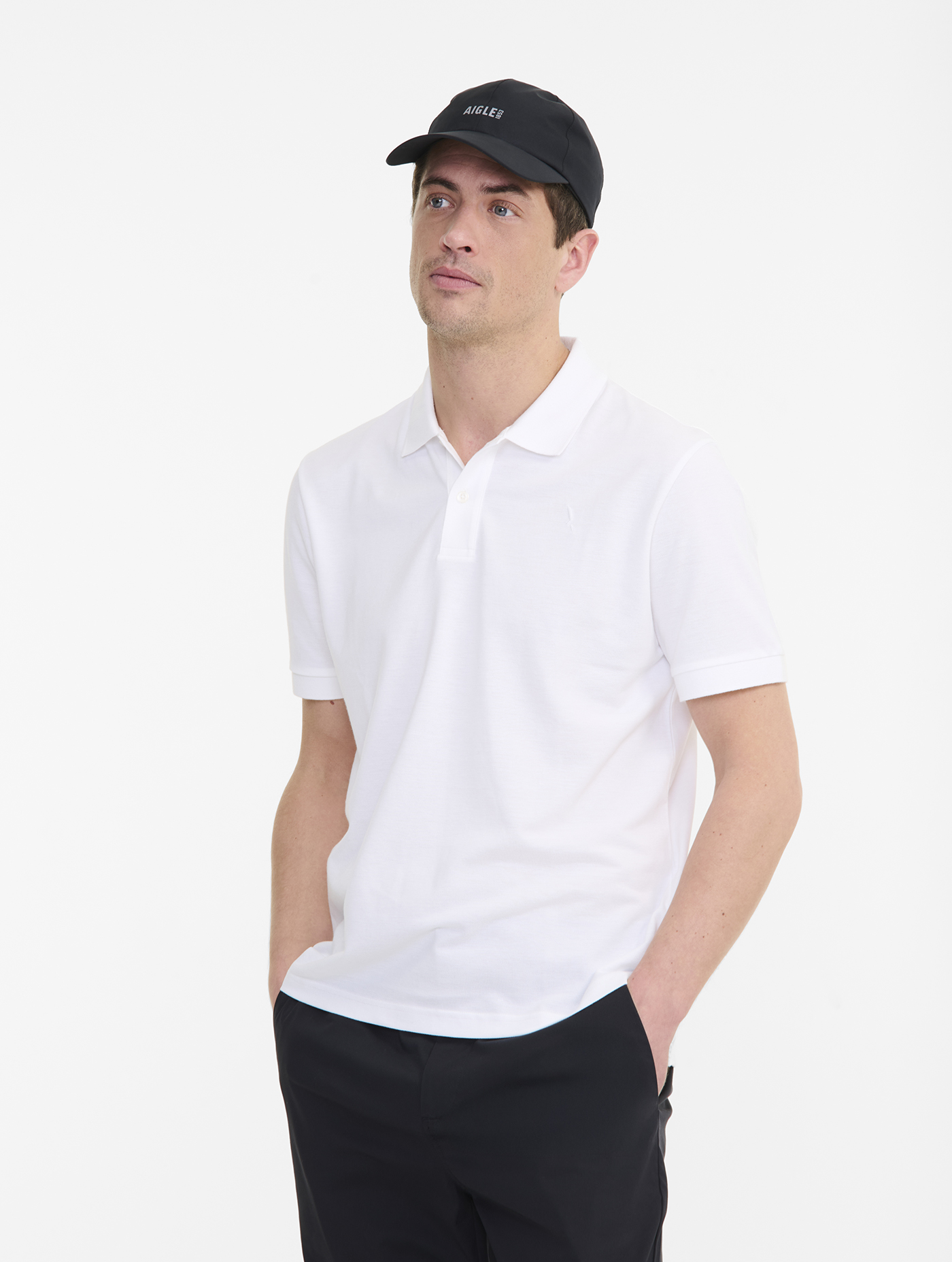 Polo manche courte DRY FAST TEXTILE® et COOLMAX® BLANC AIGLE