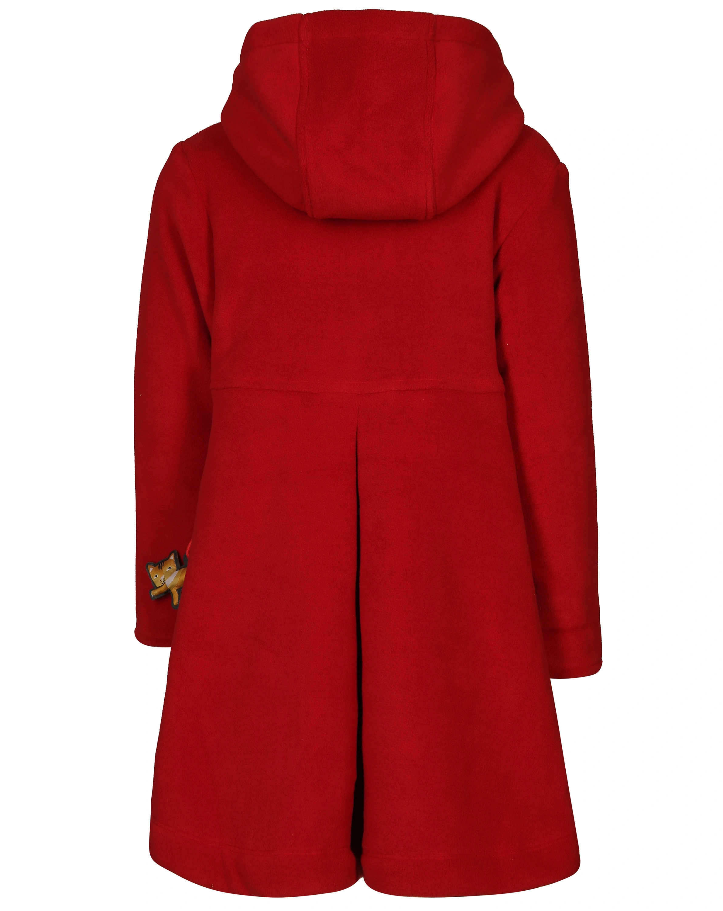 Fleece-Mantel BLUME gefüttert in rot