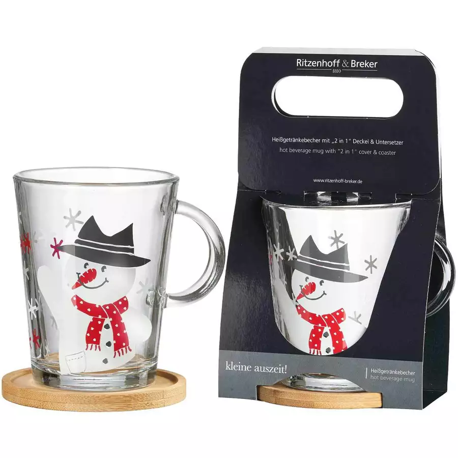 Ritzenhoff & Breker GmbH & Co. KG Teeglas mit Untersetzer Hat Frosty 380 ml transparent