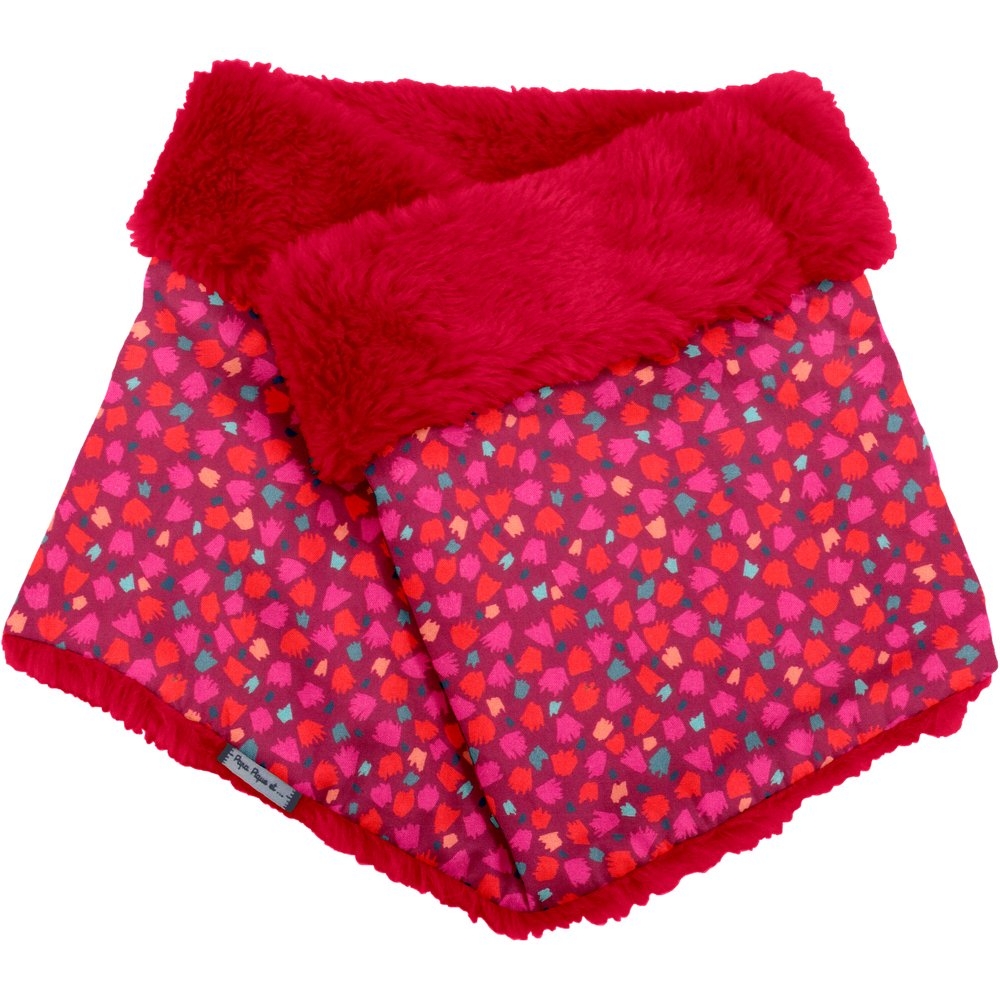 Echarpe Tube Adulte Pompons Cerise