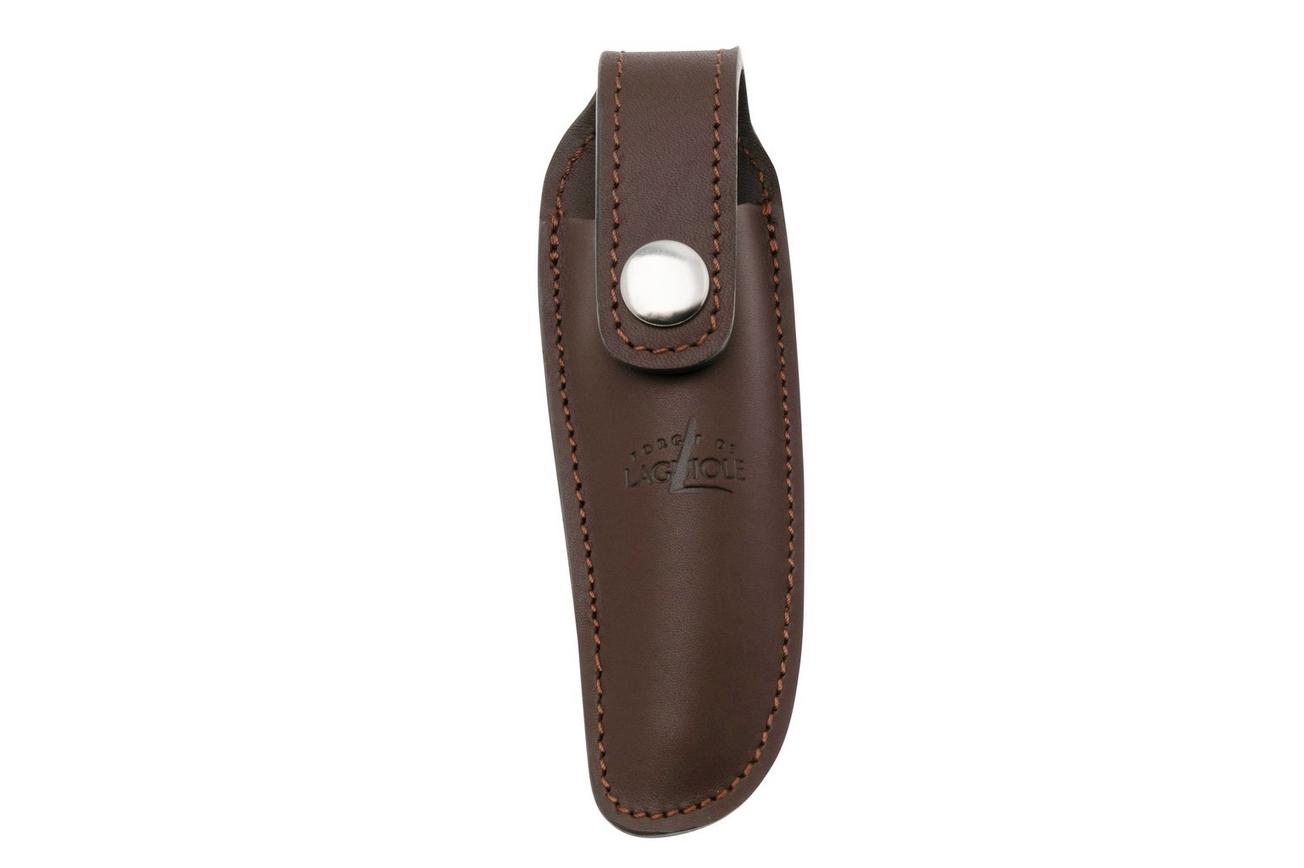 Forge de Laguiole Aubrac LAA2CH Chocolate, lederen riemfoedraal voor 11 cm zakmessen