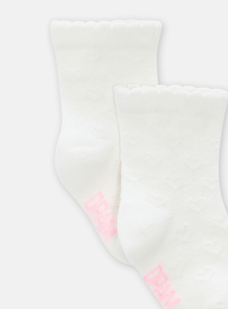 Chaussettes à motif curs en reliefs pour bébé fille