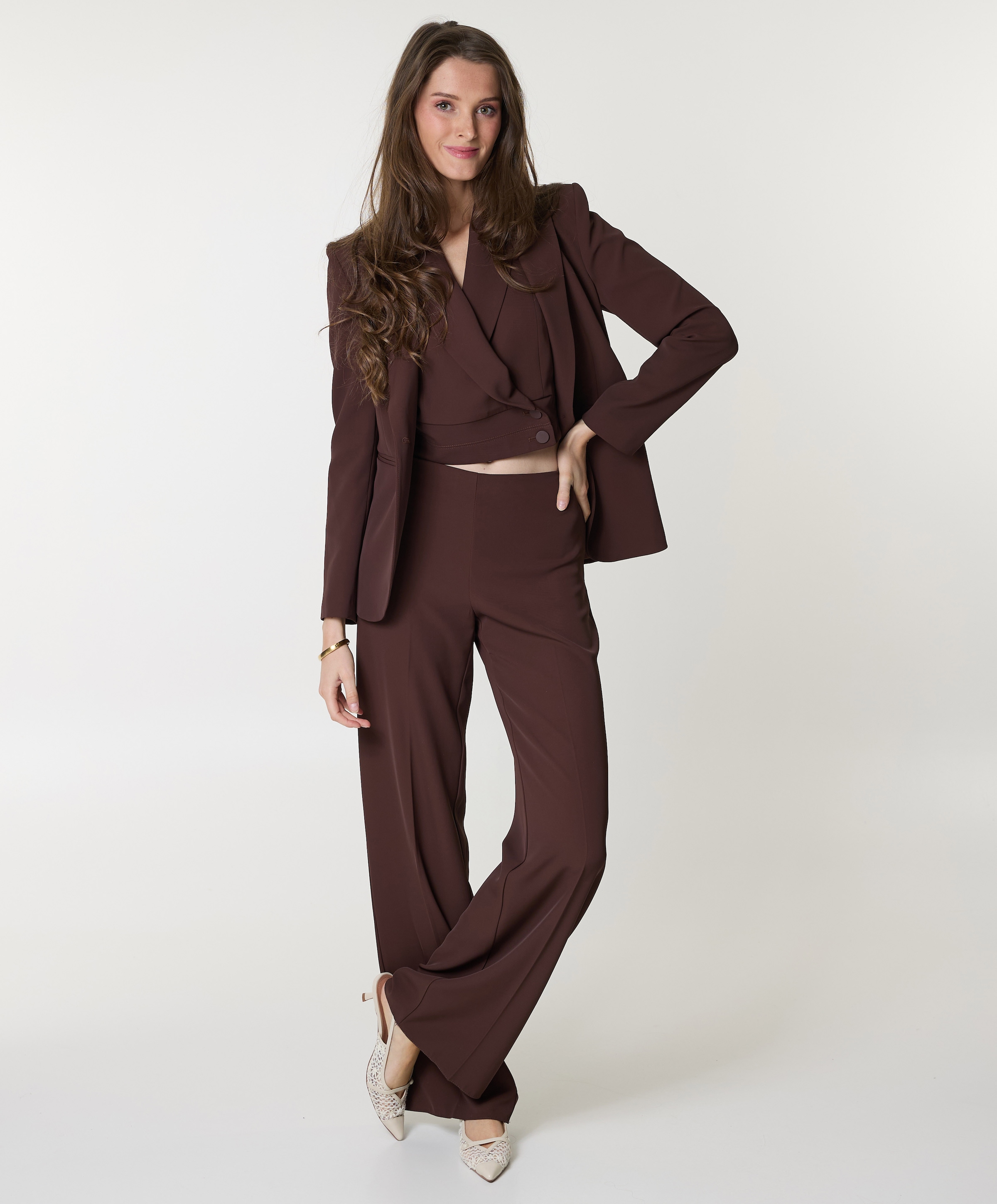 Rinascimento Rewi dames pantalon bruin