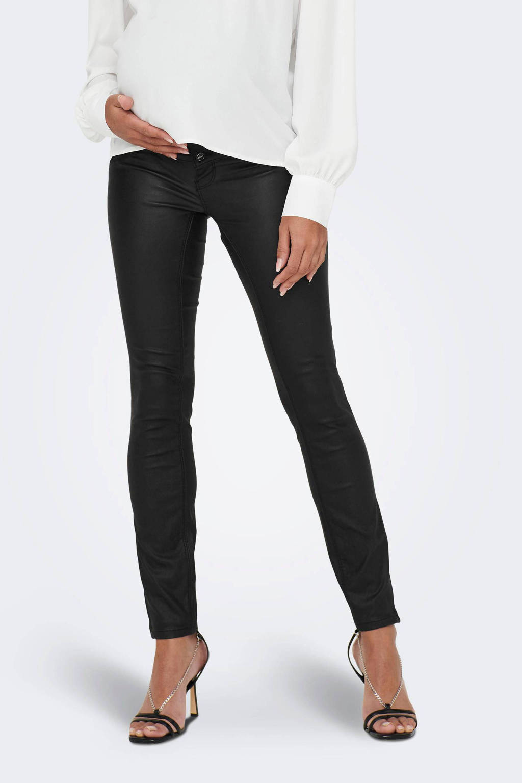 ONLY MATERNITY low waist skinny zwangerschapsjeans OLMKENDELL zwart