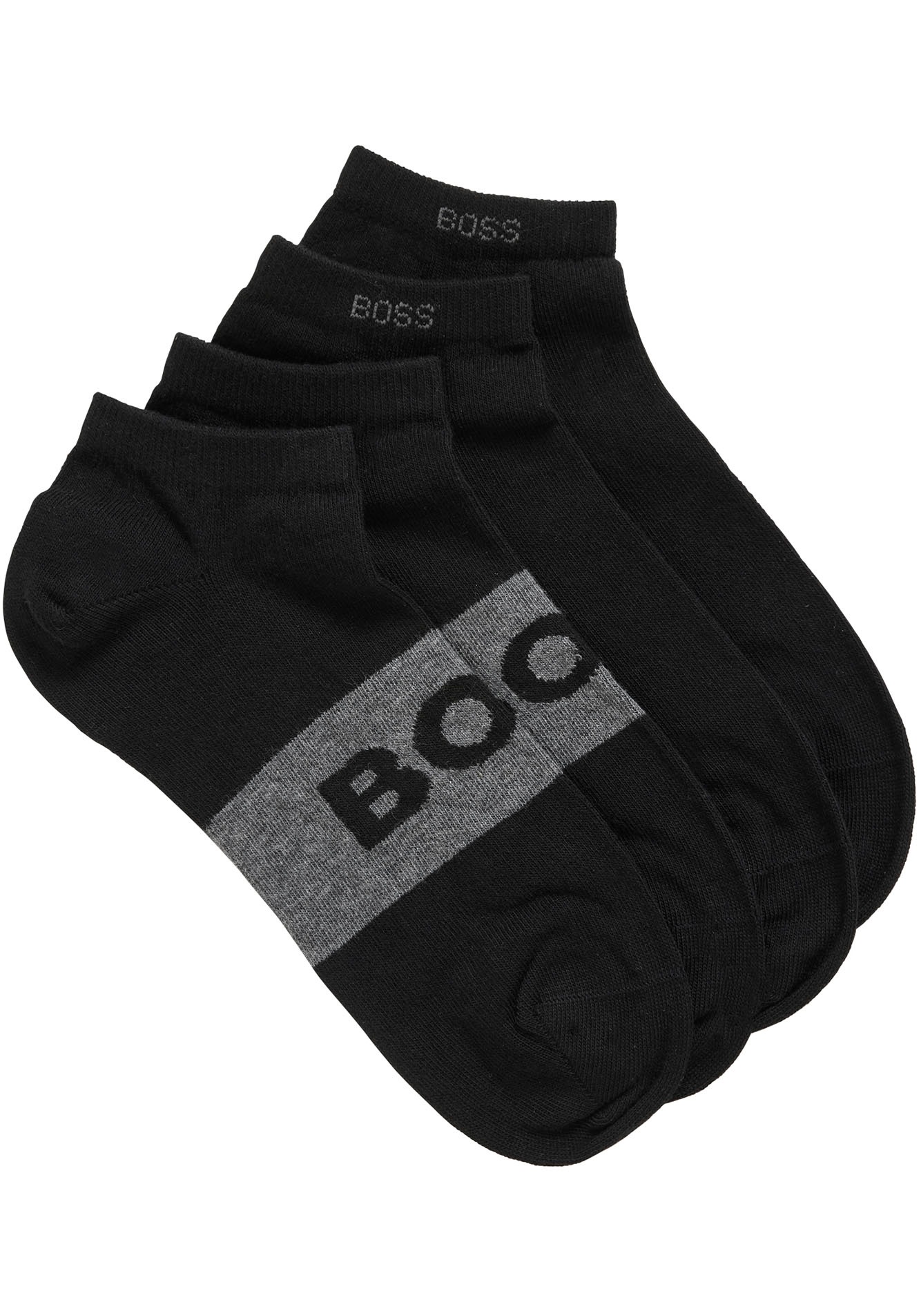 BOSS Businesssocken »2P AS Logo CC« Packung, 2er Pack, 2 Paar tlg. mit grossem , eingestricktem BOSS Logo-Schriftzug