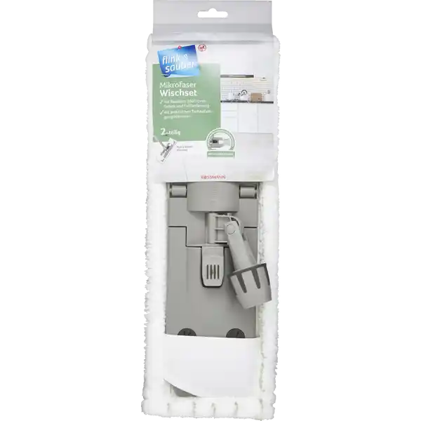 2-tlg. Mikrofaser Bodenwischsystem