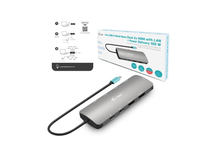 i-tec Dockingstation USB-C 4K Metal Nano Dock HDMI USB-C-Nano Dockingstation