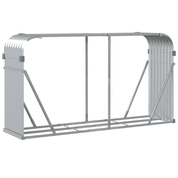 vidaXL Vedholder sølv 180x45x100 cm galvanisert stål