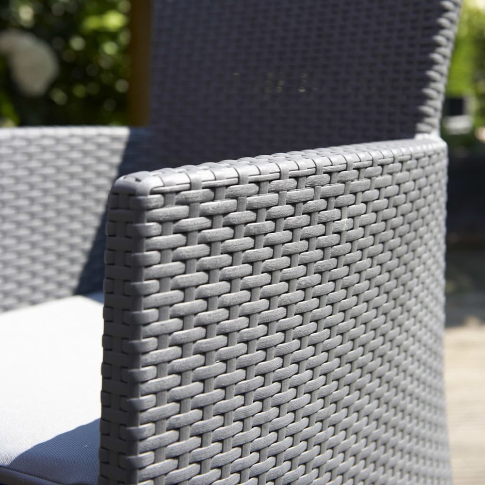 Chaise de salle à manger de jardin iowa graphite 215526