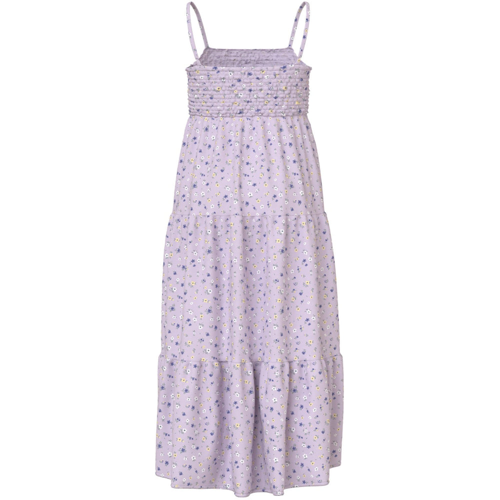 Køb Name It Lavender Fog Small Floral Nkfvinaya Strop Maxi Kjole