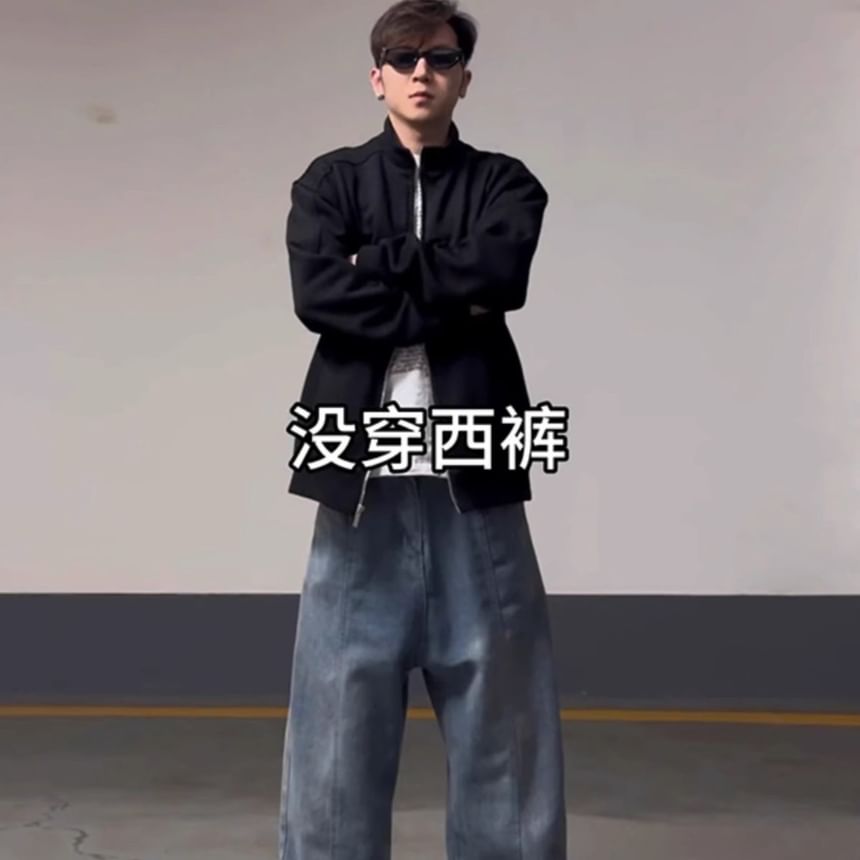 Chuoku - Mid Rise Plain Bootcut Dress Pants