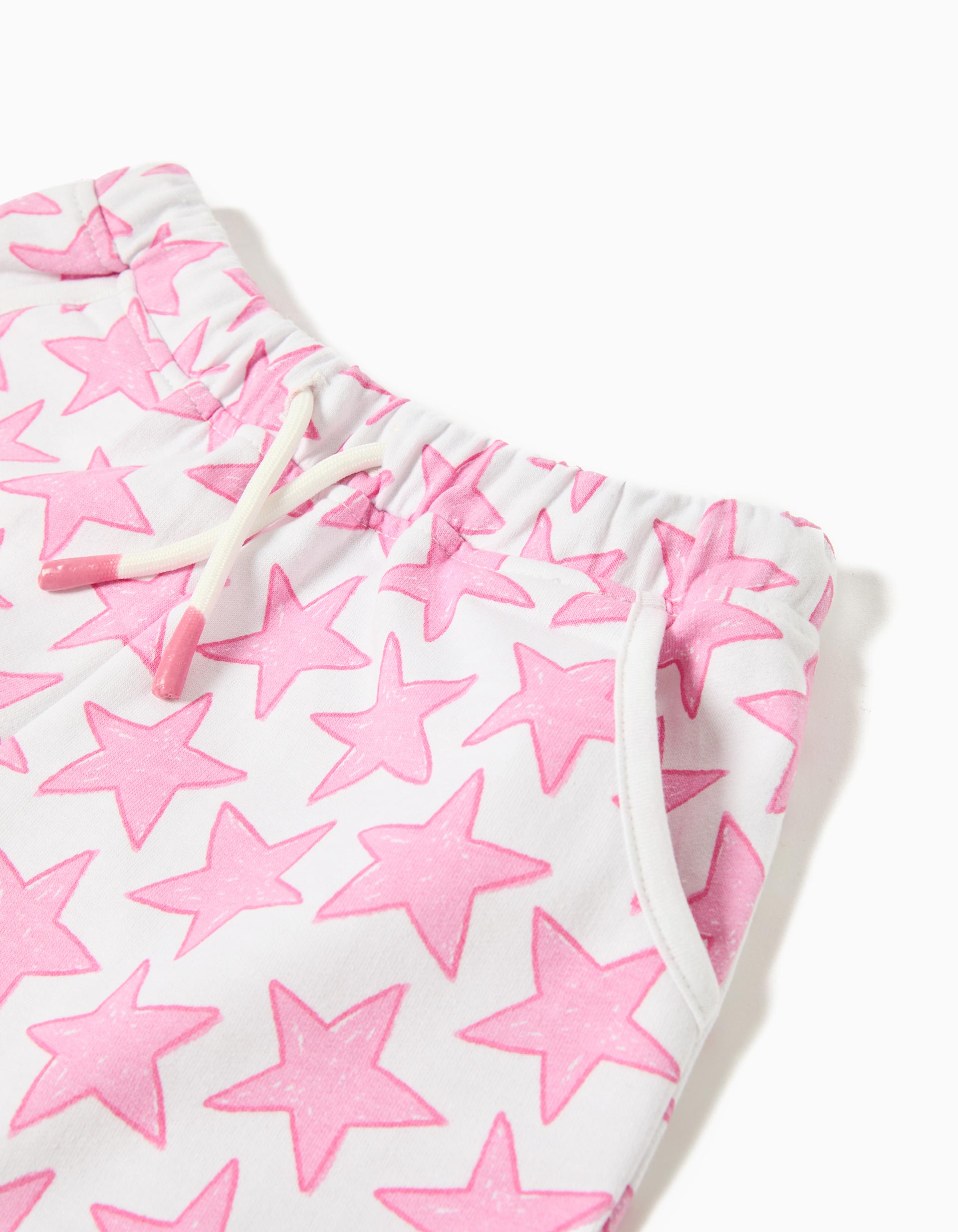 Calções com Estrelas, Menina, Branco