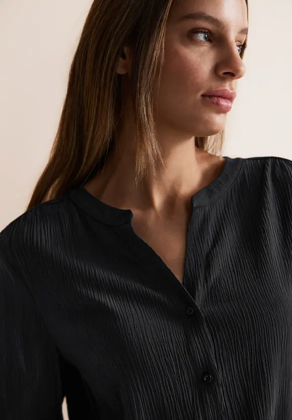Crinkle Bluse - Black