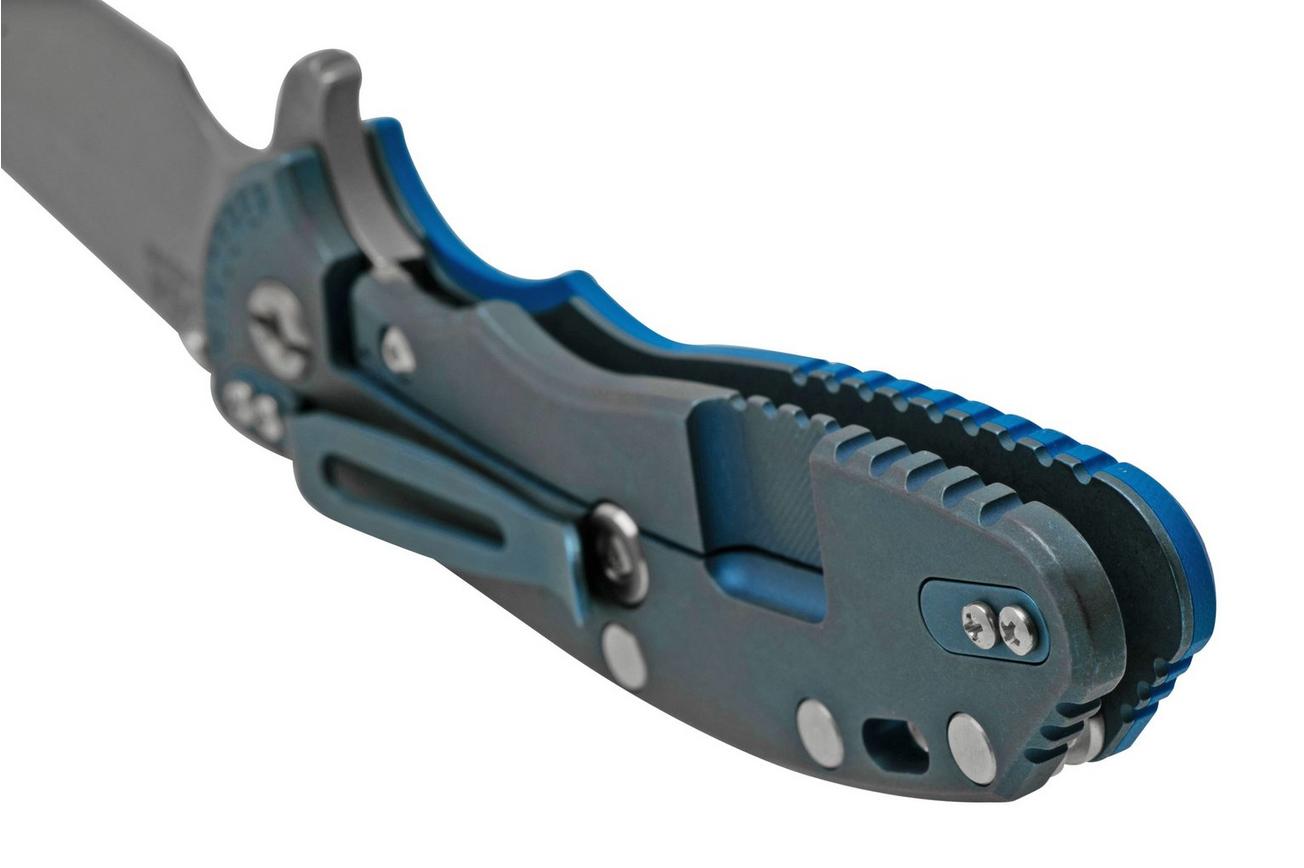 Rick Hinderer XM-24 4.0, S45VN Spanto, Battle Blue, Blue G10, zakmes