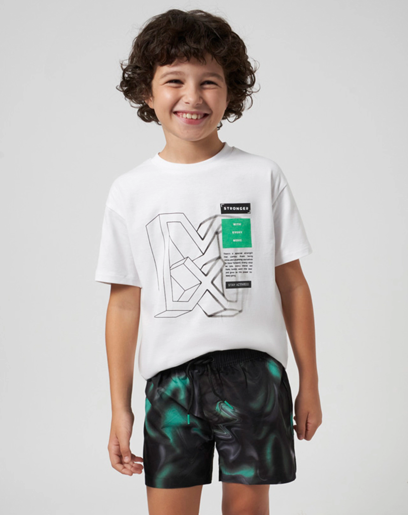 Badeshorts PATTERN in chlorophyl