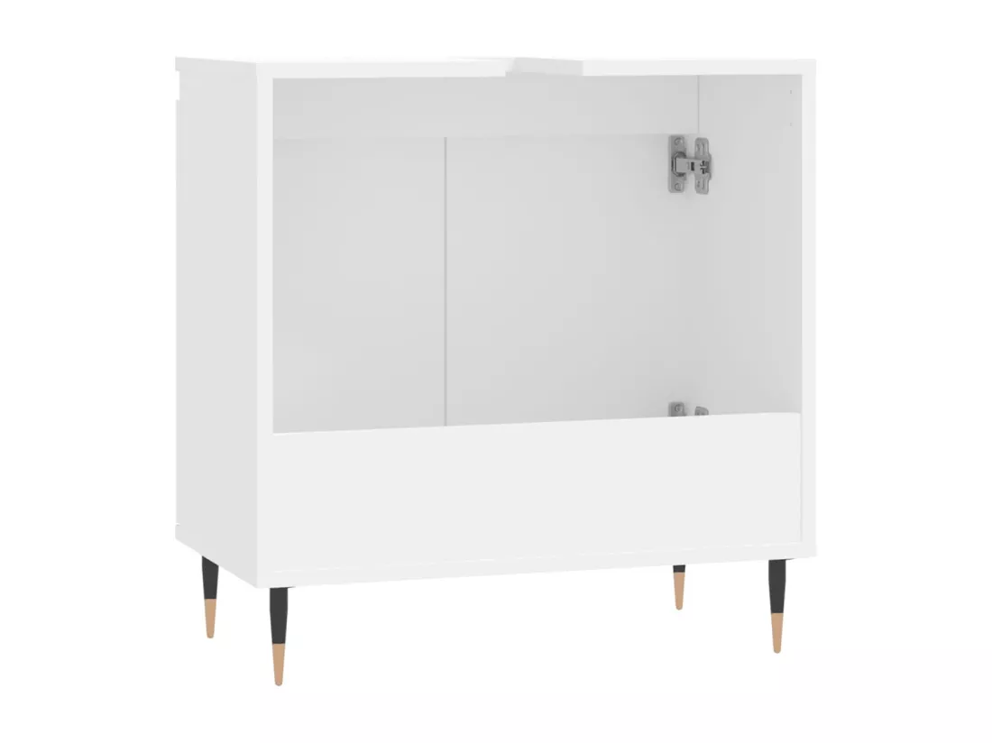 Armoire de salle de bain blanc 58x33x60 cm bois d'ingénierie