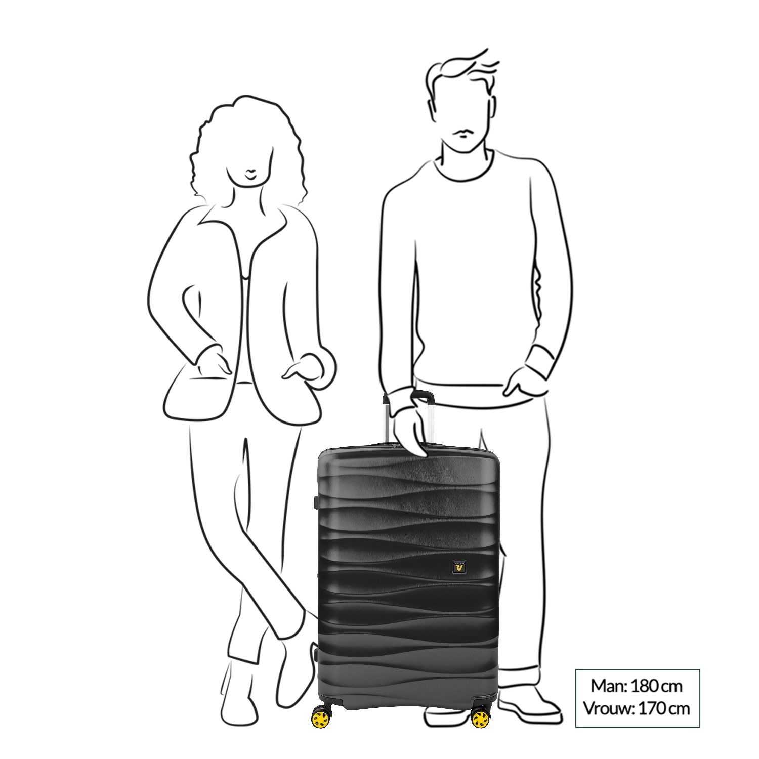Roncato Stellar Large 4 Wiel Trolley Exp navy