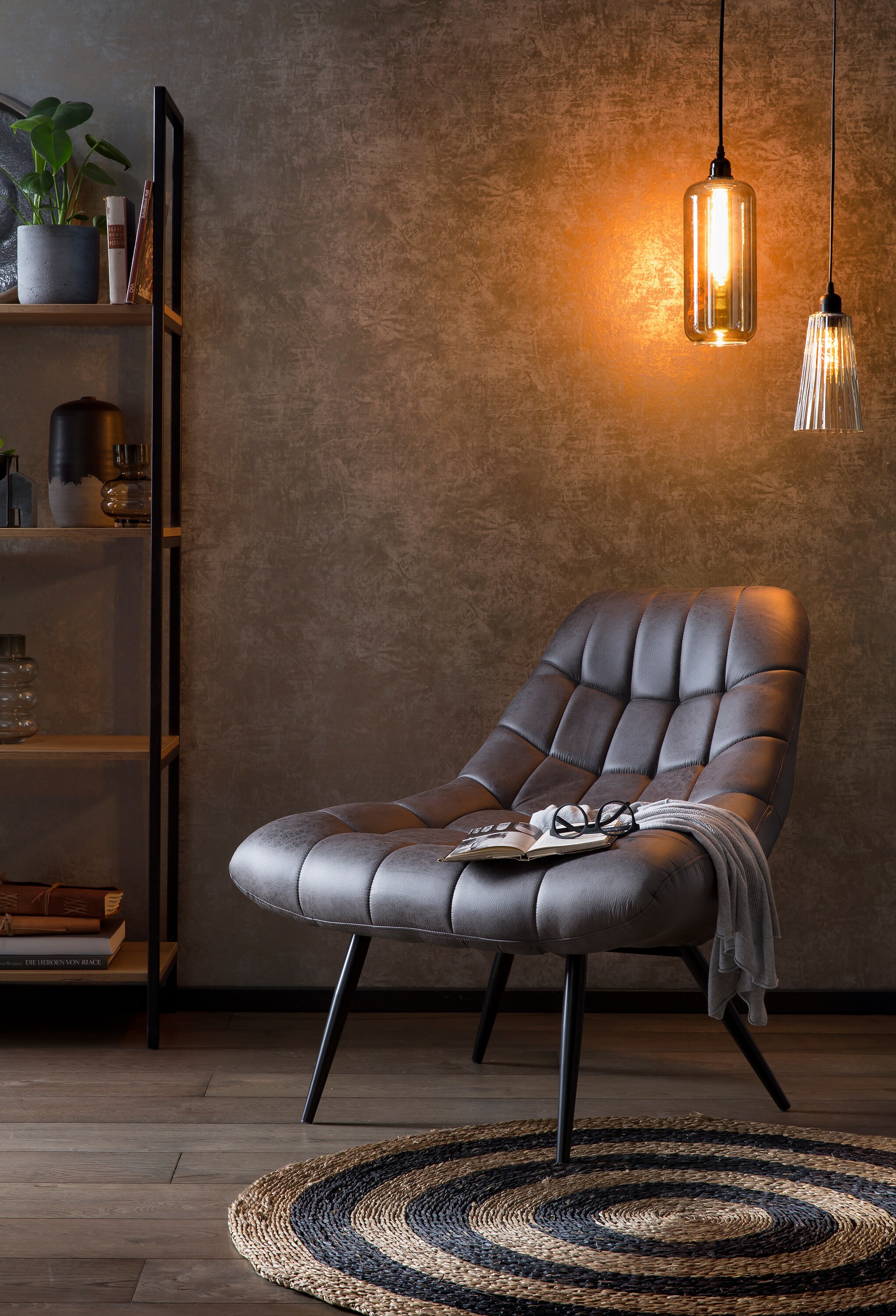 Sessel XXL Kunstleder braun Relaxsessel Polstersessel Ohrensessel Loungesessel
