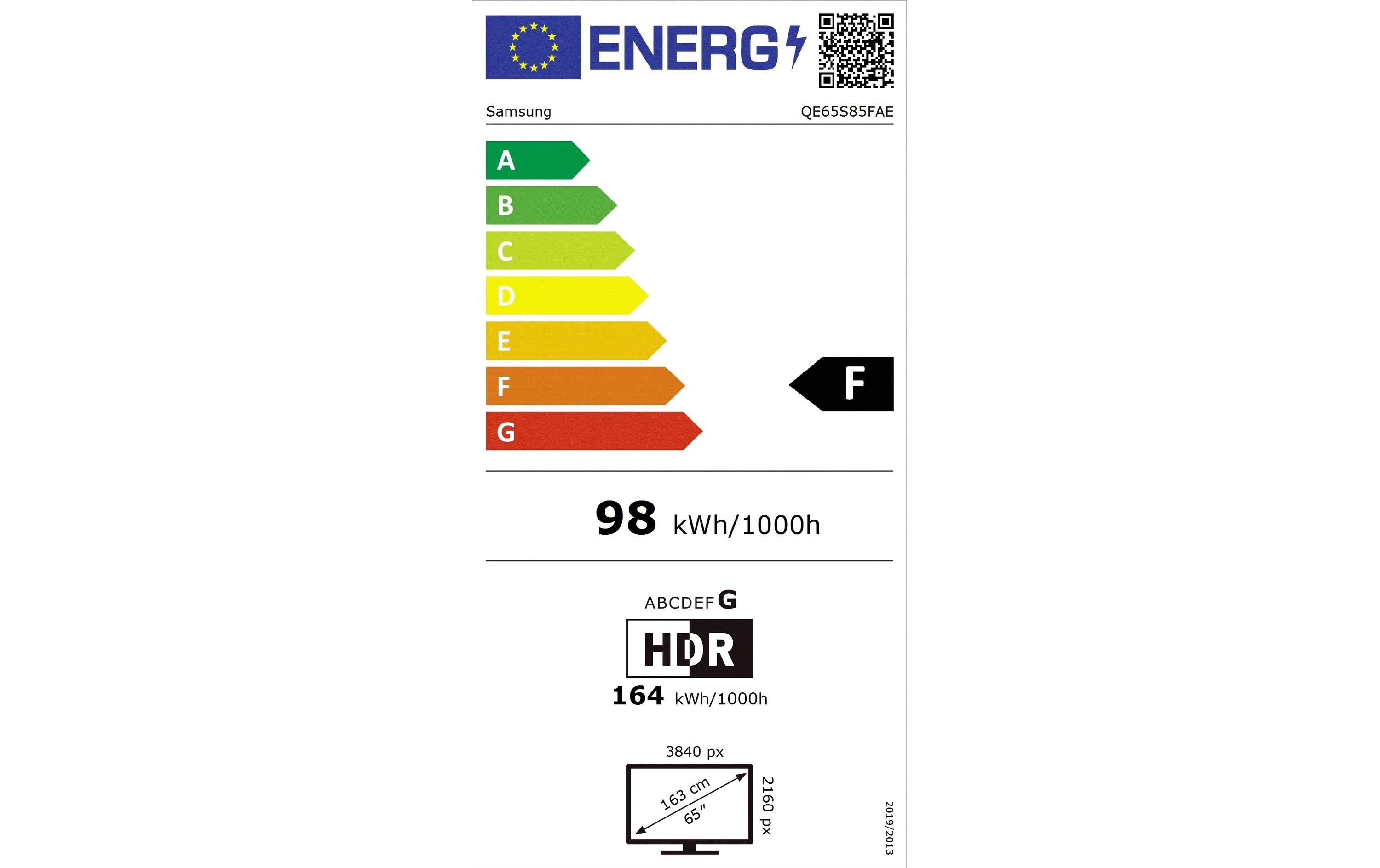 TV QE65S85F 65'' S85F OLED 4K AI TV, 2025<br>120 Hz, 4K (3.840 x 2.160), NQ4 AI Gen2 Processor, 20W 2CH