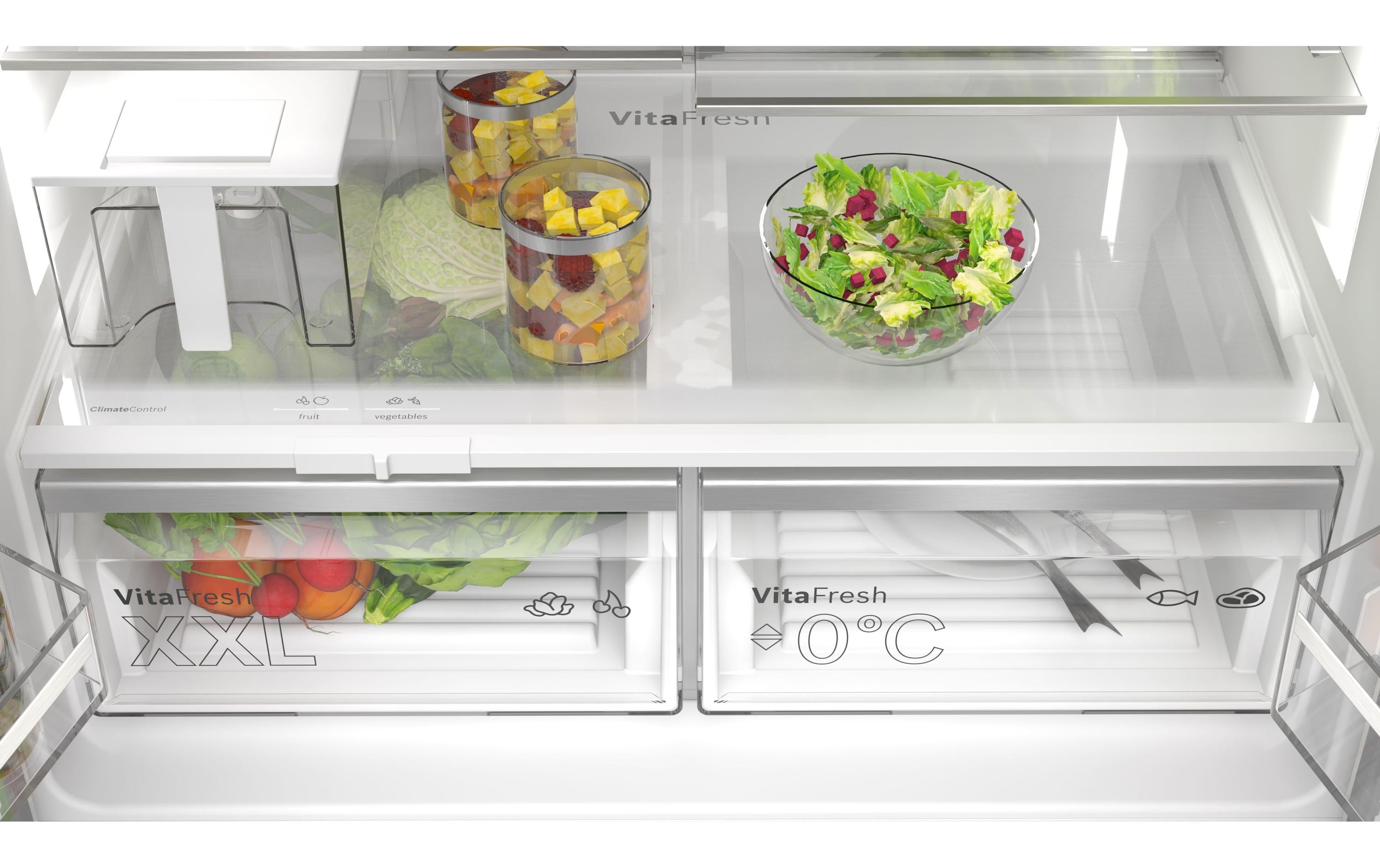 Foodcenter KFI96APEA Silber<br>Side by Side Kühl- und Gefrierteil