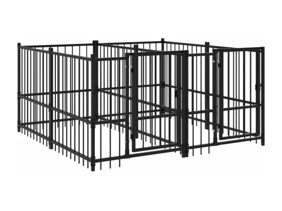 Chenil cage enclos pac noire 194 x 193.5 x 100 cm 02_0041833