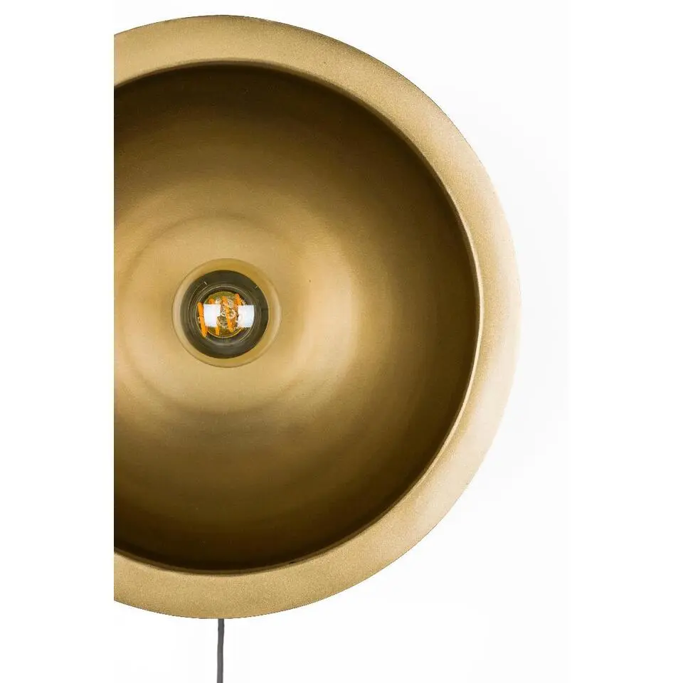 Puur - Dudley wandlamp rond L - zwart/goud