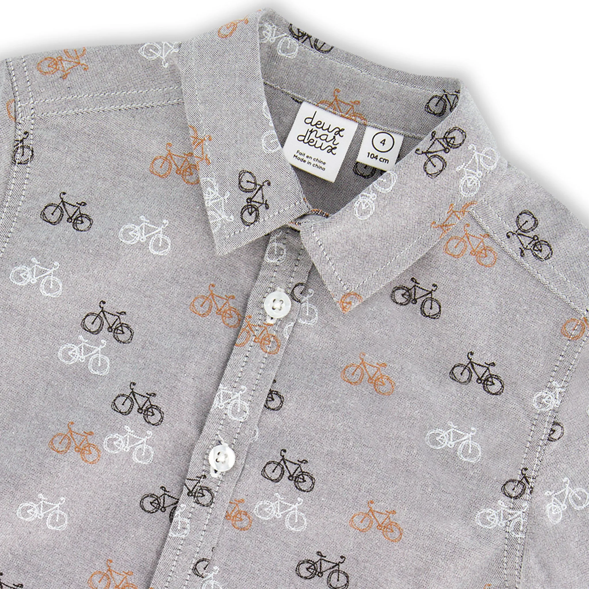 Deux par Deux Chemise Imprimé Vélo BOYS 3-6ans