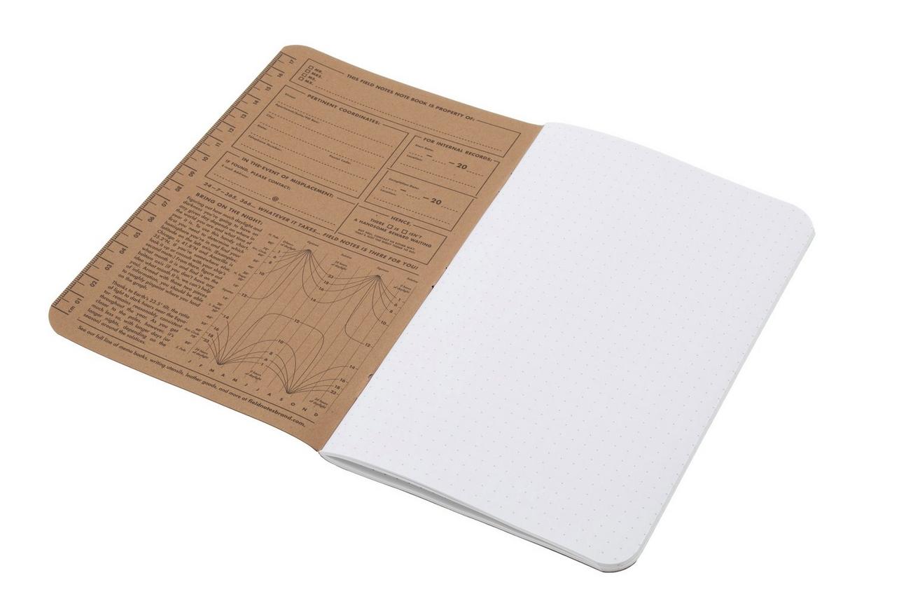 Field Notes Pitch Black Notebook FN-35 Dot-Graph 2-Pack, notitieboekjes