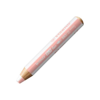 STABILO woody 3 in 1 duo - Crayon de couleur - blanc/abricot