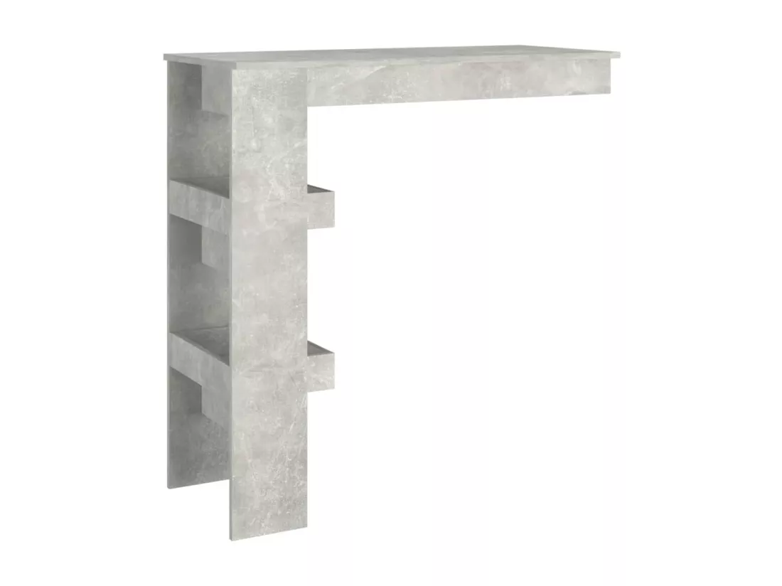 Table de bar murale Gris Béton 102x45x103,5cm Bois d'ingénierie