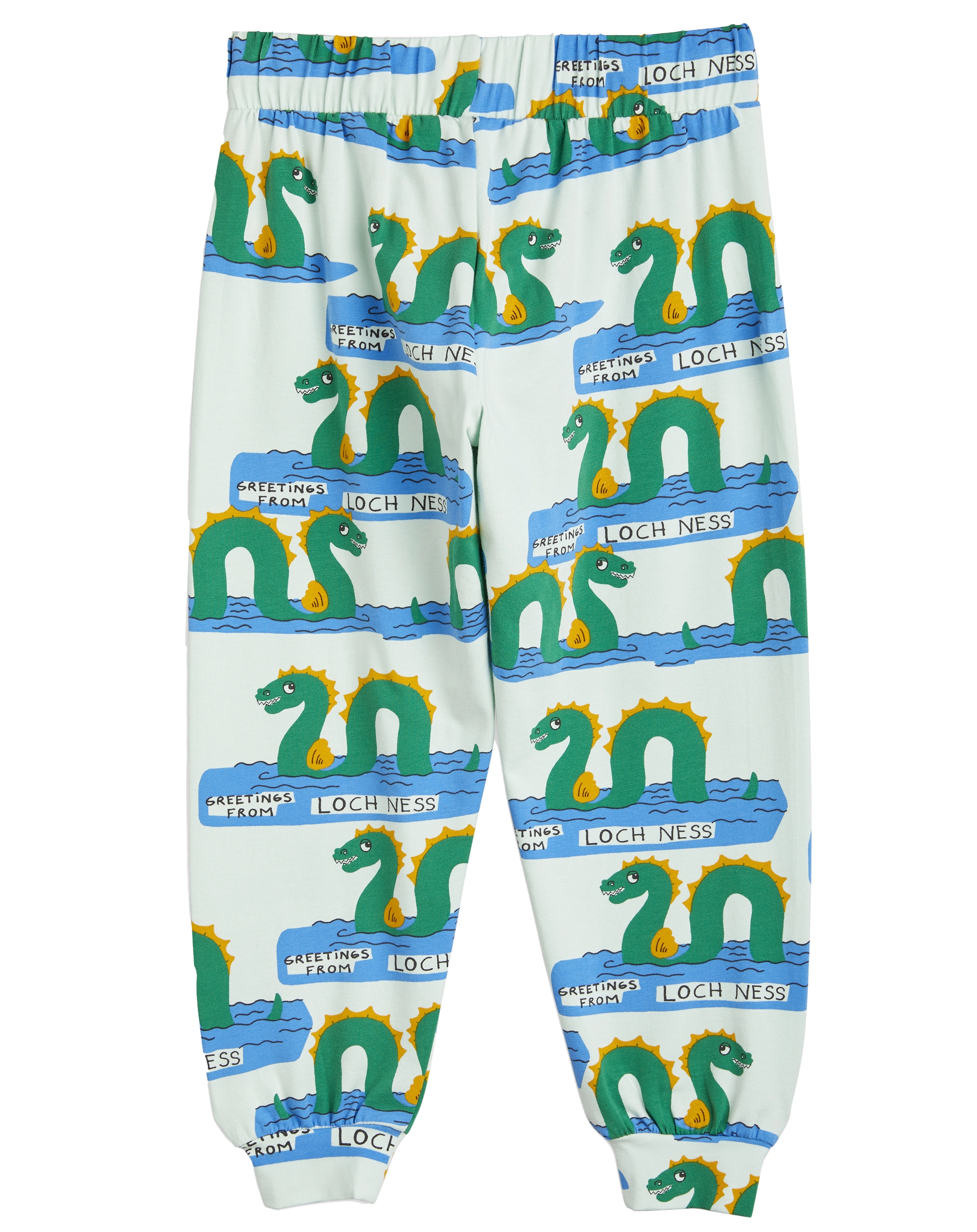 Stoffhose LOCH NESS AOP in green