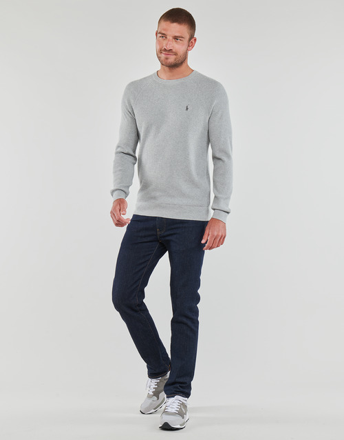Polo Ralph Lauren - PULL COL ROND EN COTON TEXTURE Gris