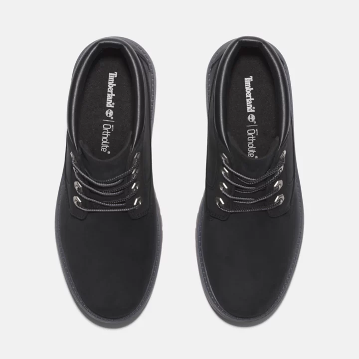 Bota Chukka Timberland Premium Platform Impermeável Feminina Stone Street na cor Preta Monocromática