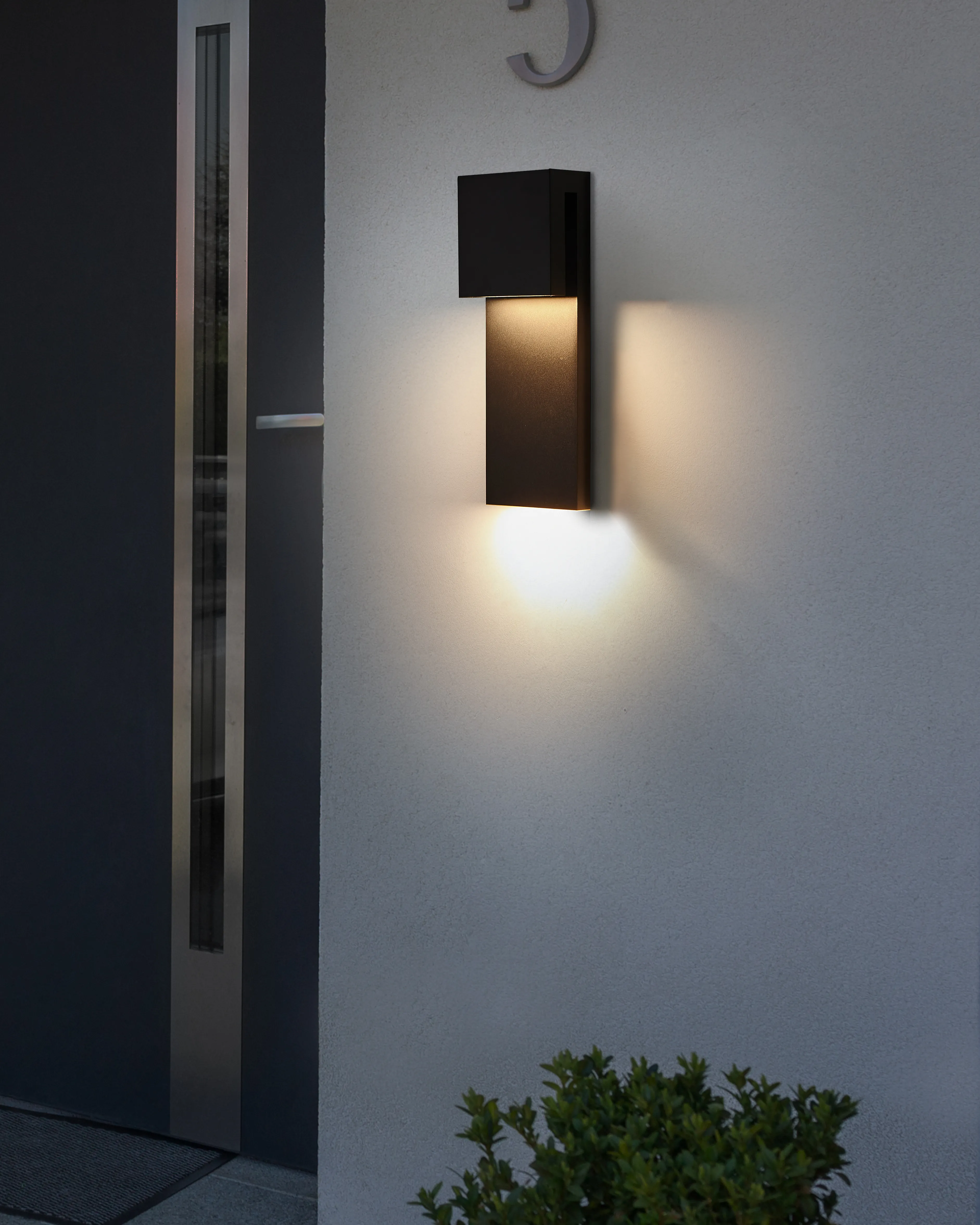 Buiten LED wandlamp LIMONLU Zwart