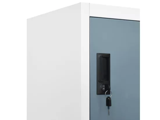 Armoire à casiers Gris clair et gris foncé 90x45x180 cm Acier