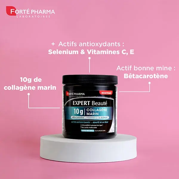 Forté Pharma Expert Beauty Colágeno Marinho 10g Vitaminas CE Selênio 220g