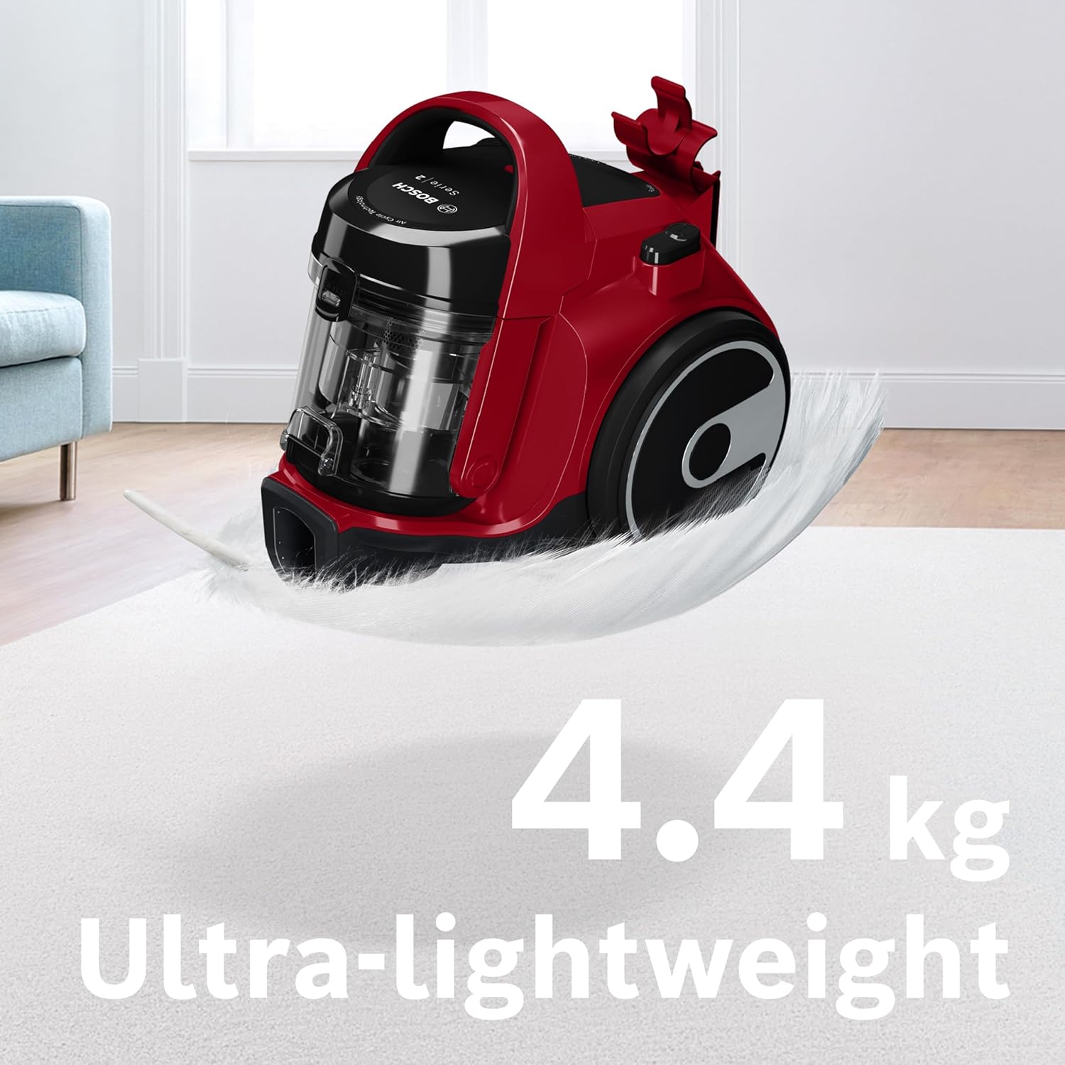 BOSCH BGC05AAA2 Staubsauger ohne Beutel - 78 dB - Behälterkapazität 1,5 l - Waschbarer HEPA 12-Filter
