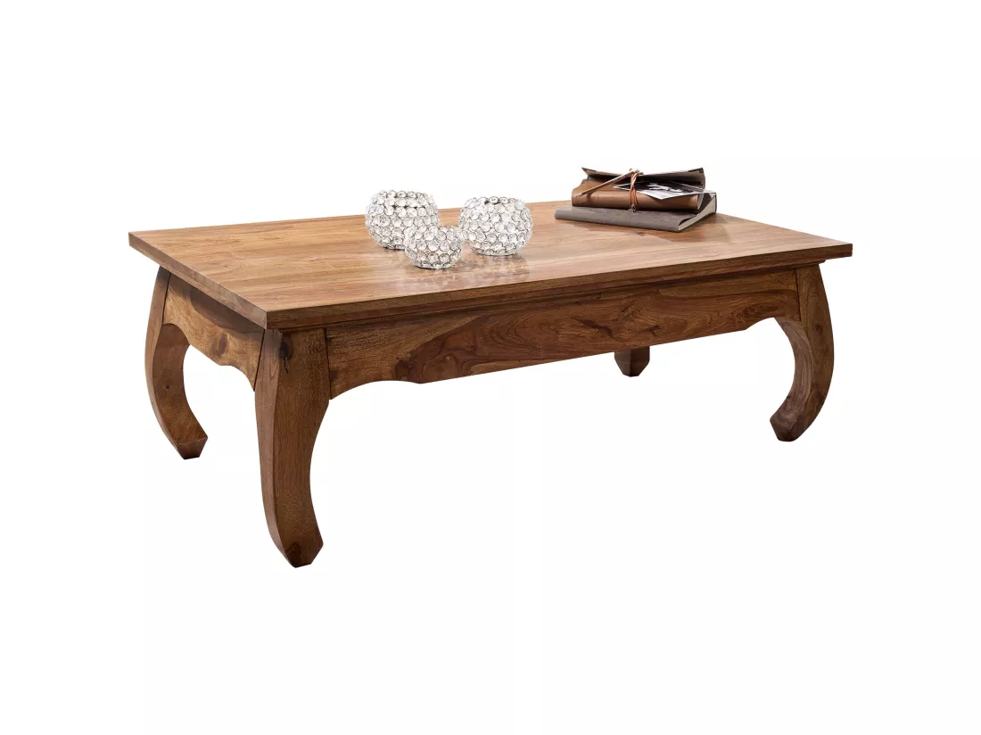 Table Basse Bois Massif 110x40x60cm Table d'appoint Table de salon