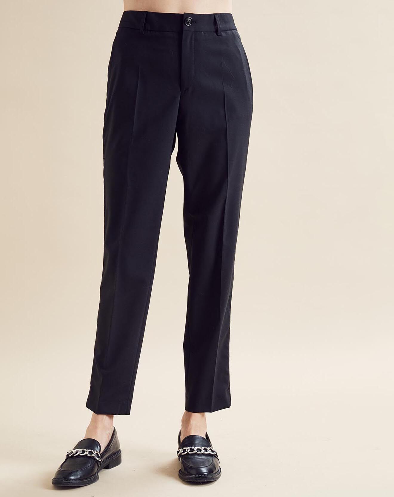 Chloé Stora Pantalon en Laine mélangée Poter noir