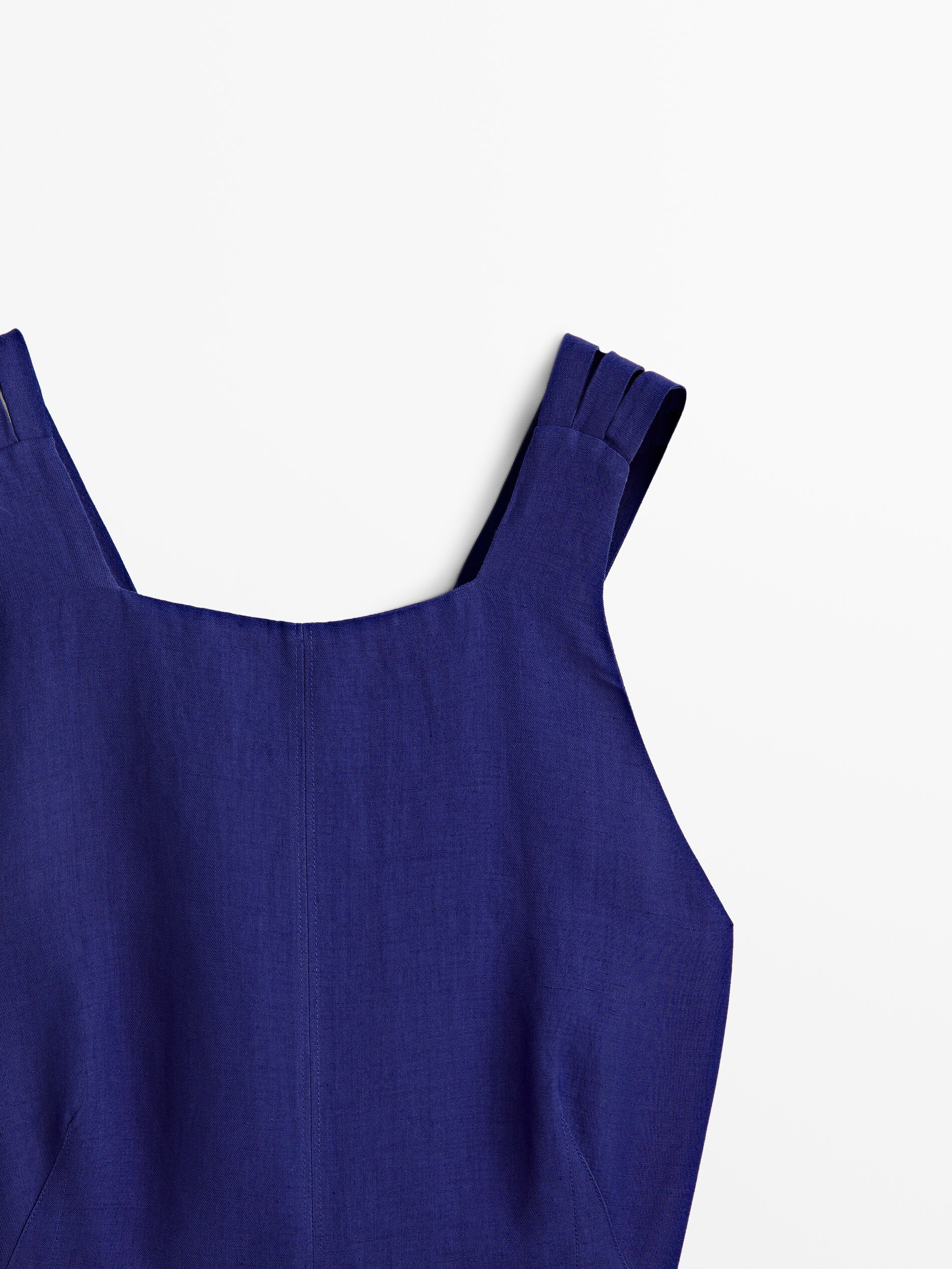 Vestido com alças cruzadas nas costas - AZUL