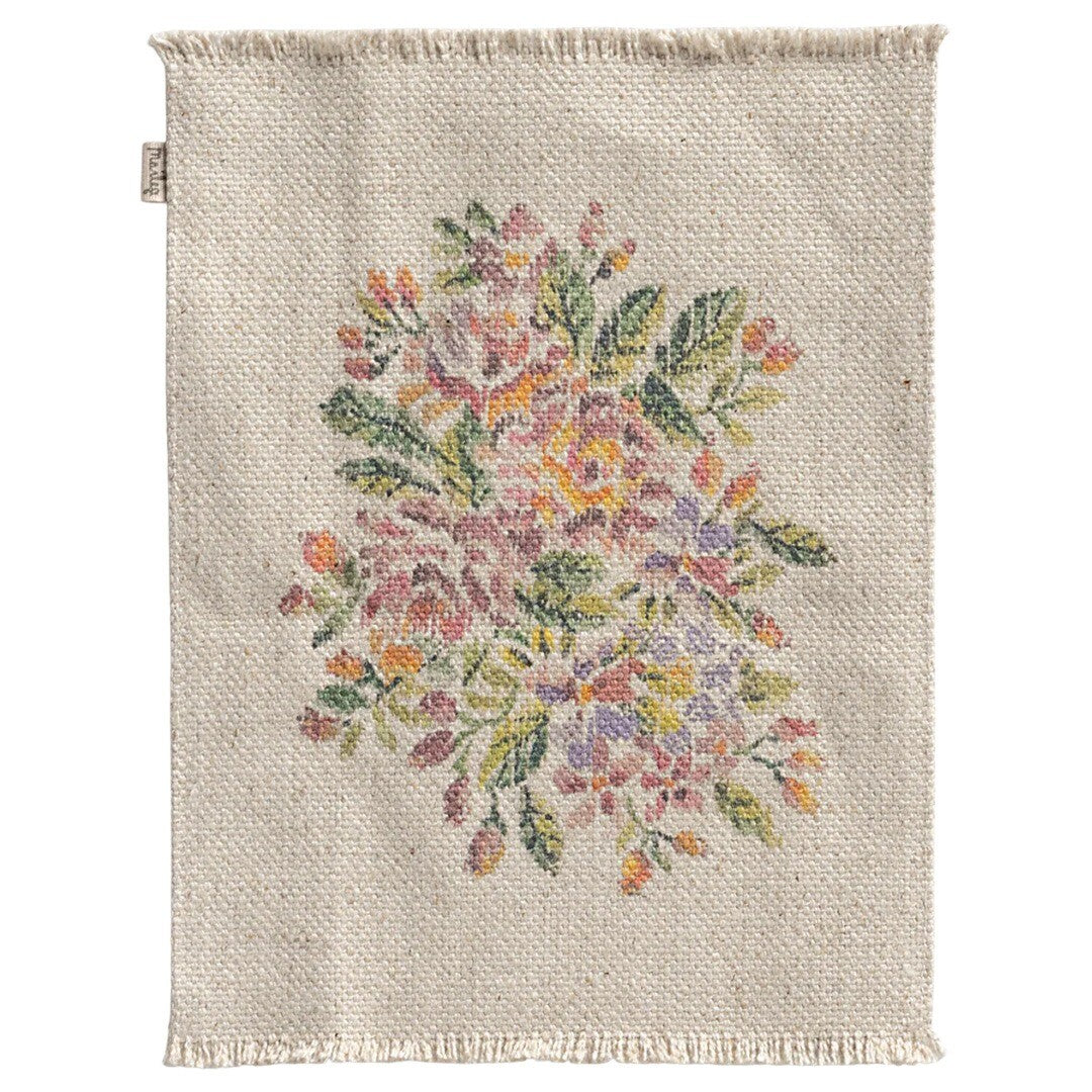 Maileg poppenhuis vloerkleed flowers - 21 cm