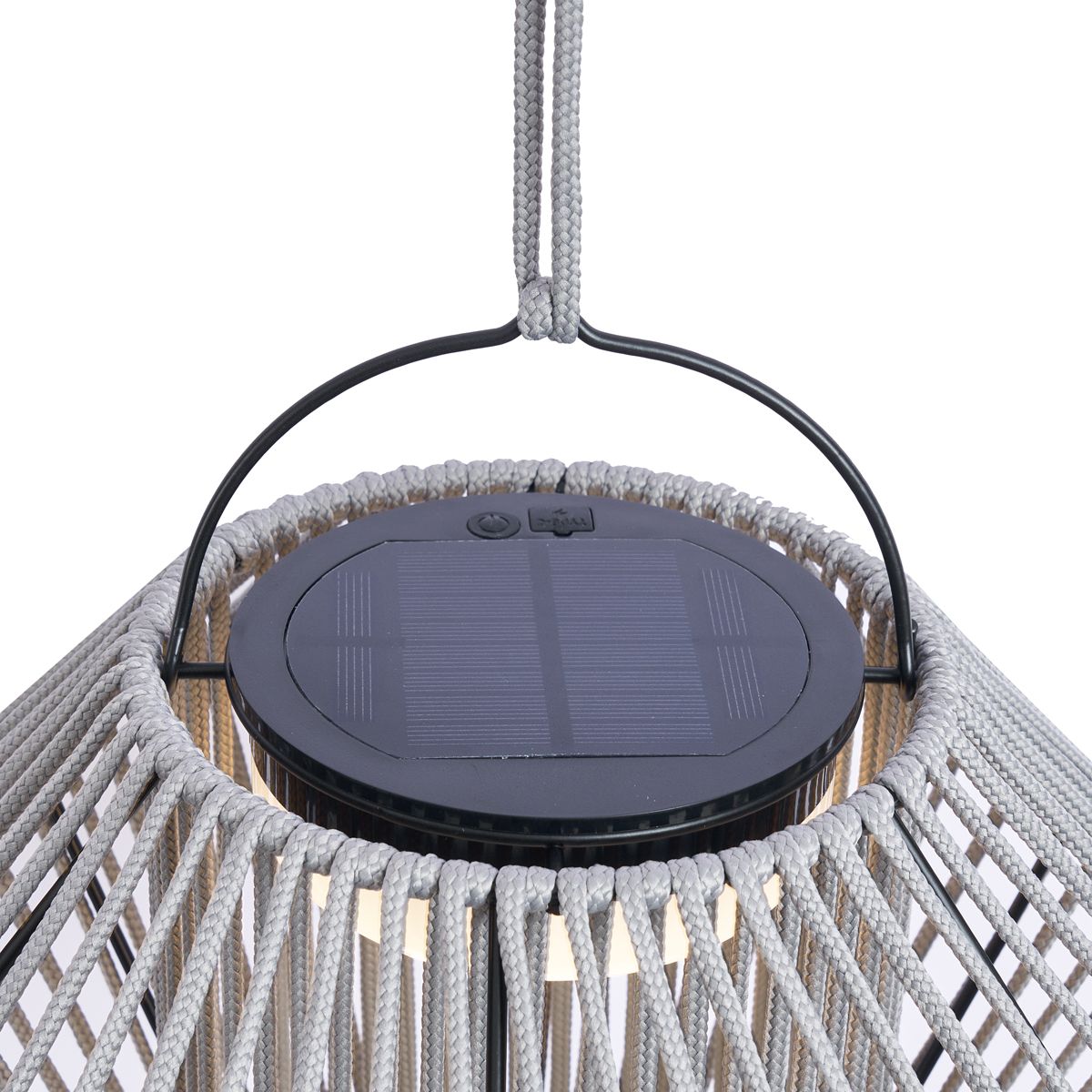 Bohemian tafellamp grijs incl. LED 3-staps dimbaar IP54 solar oplaadbaar - Duco