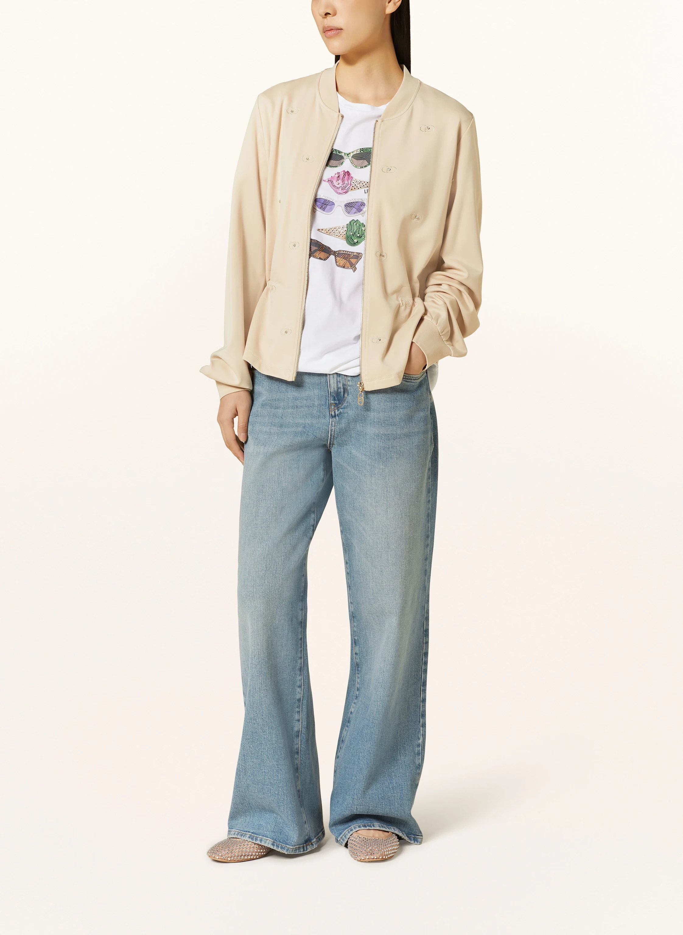 LIU JO Blouson mit Schmucksteinen