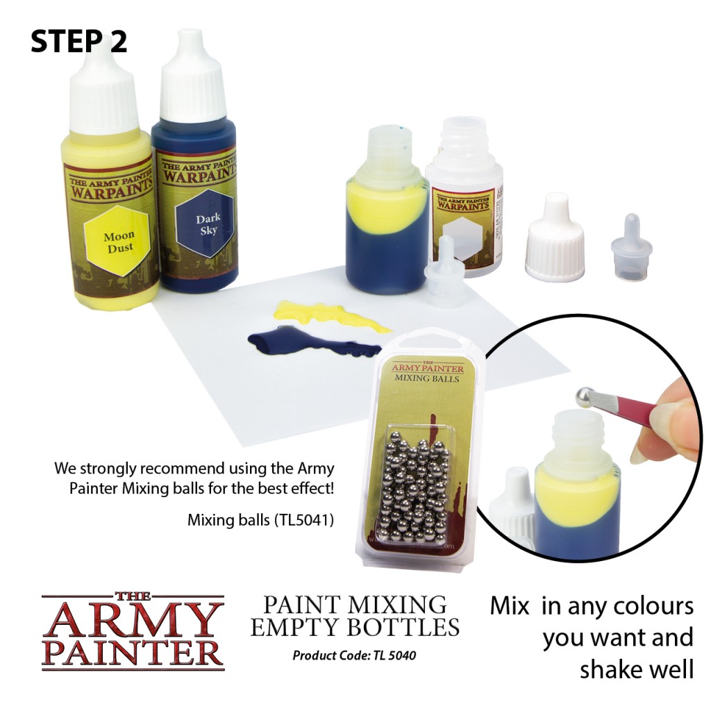 Army Painter - Flacons vides pour mélange de peinture